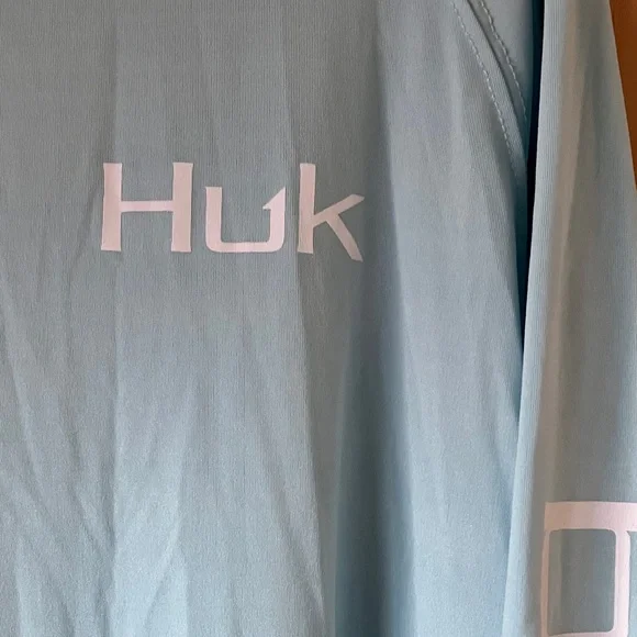 Huk Men's Sky Blue Long Sleeve - Picture 4 of 6
